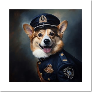 Police Officer Corgi Posters and Art
